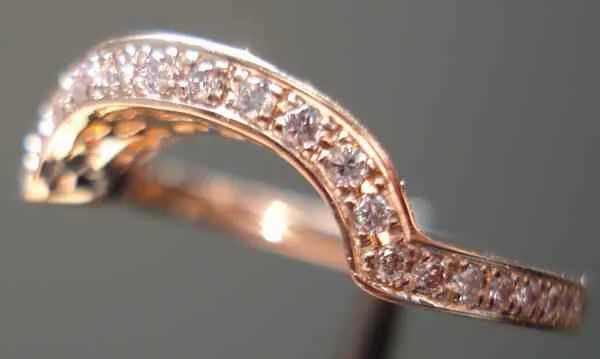 Diamond Wedding Band: Custom Fitted Pink Gold/Pink Diamond