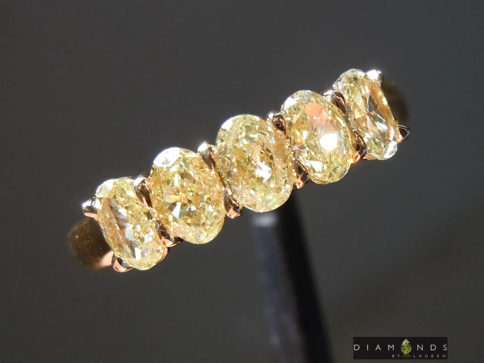 1.22ctw Intense Yellow Oval Shape Diamond Ring R10006