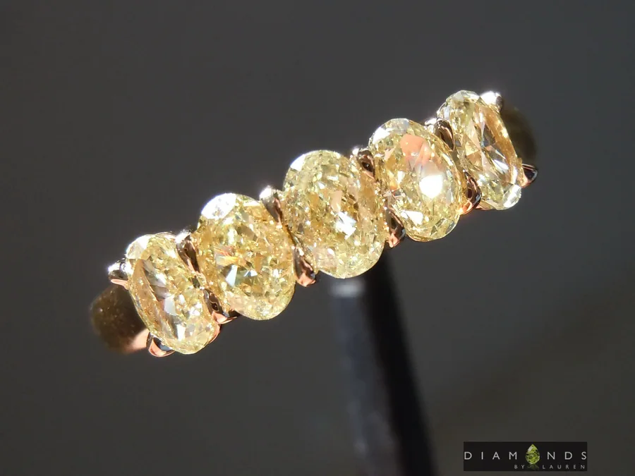 1.22ctw Intense Yellow Oval Shape Diamond Ring R10006