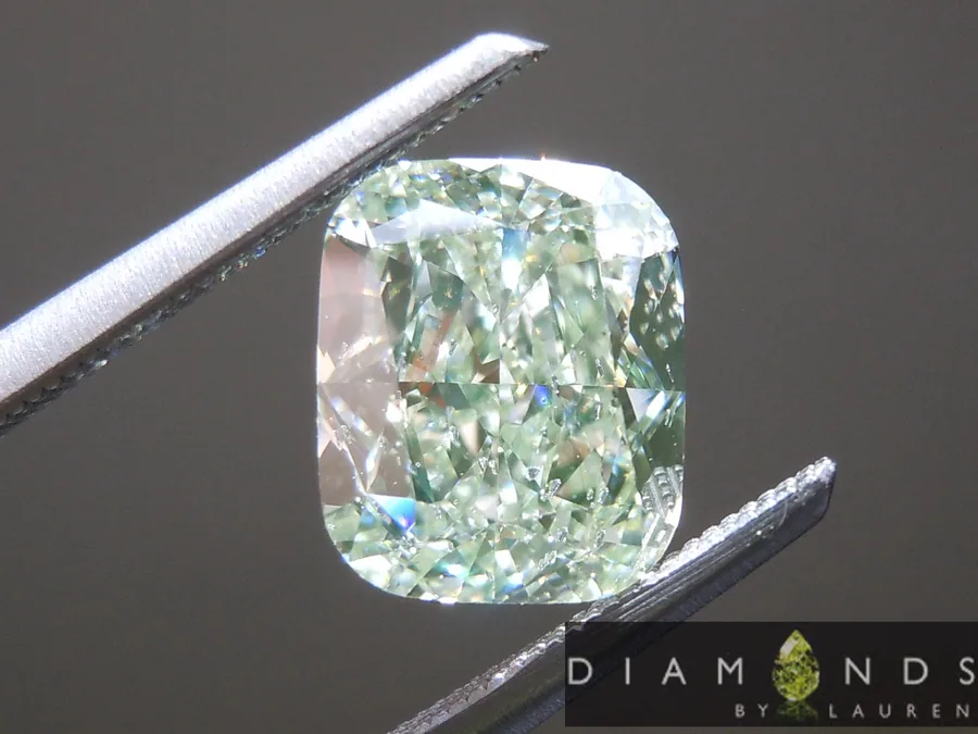 2.01ct Green Cushion Cut Diamond R10029