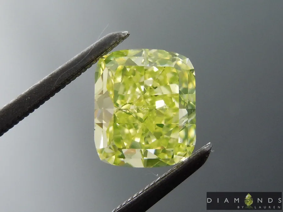 1.58ct Green VS2 Cushion Cut Diamond R10041