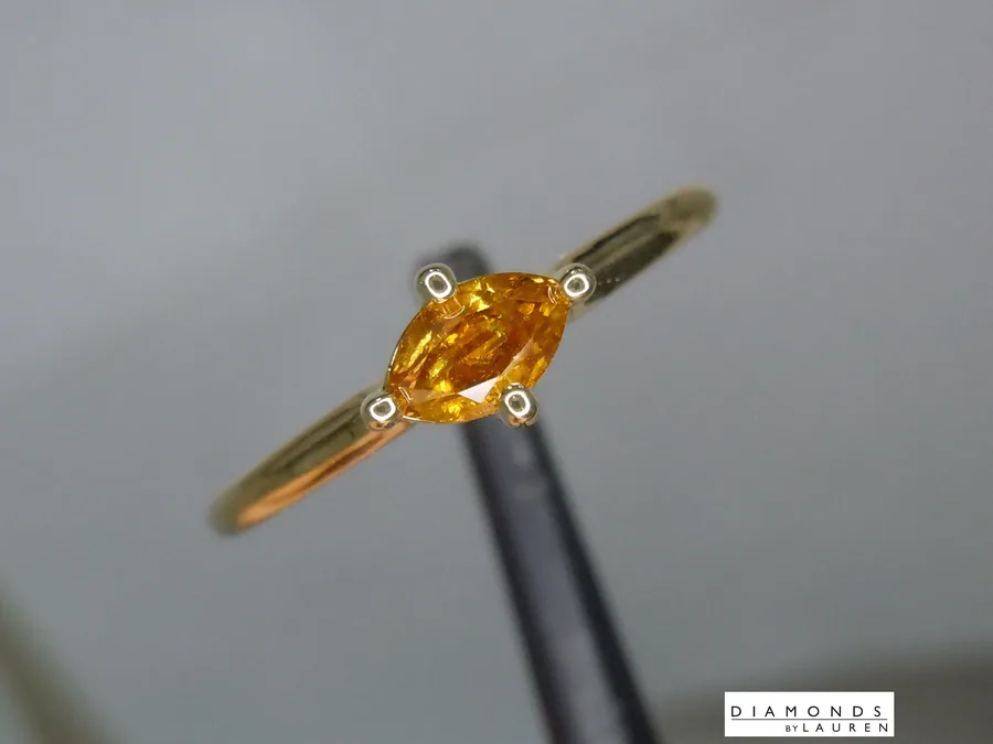 0.37ct Orange Marquise Diamond Ring R10117