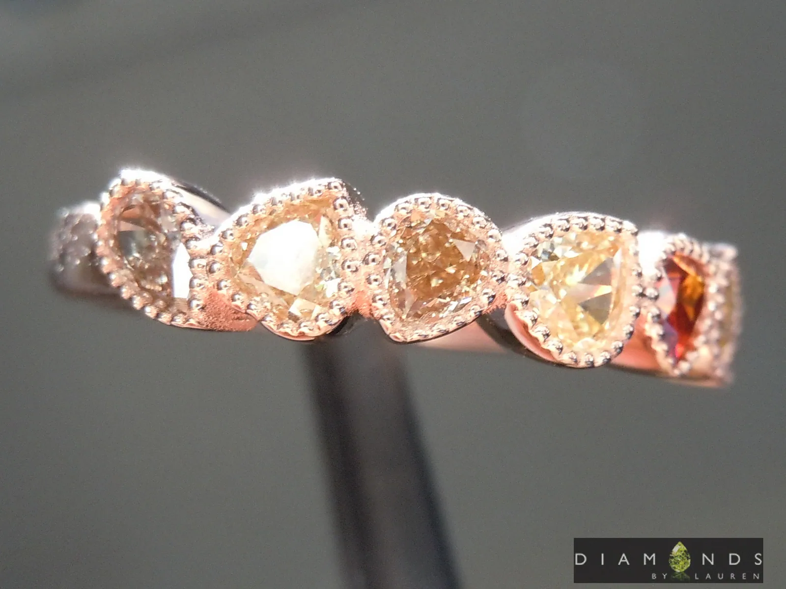 0.80ctw Fancy Colored Pear Shape Diamond Ring R10123