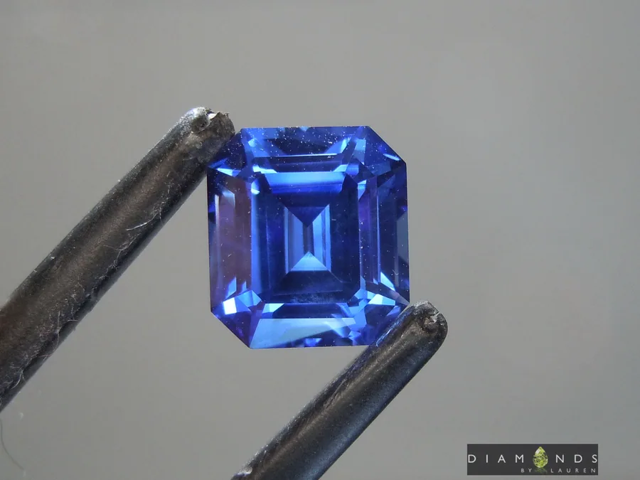 2.54ct Blue Emerald Cut Sapphire R10203
