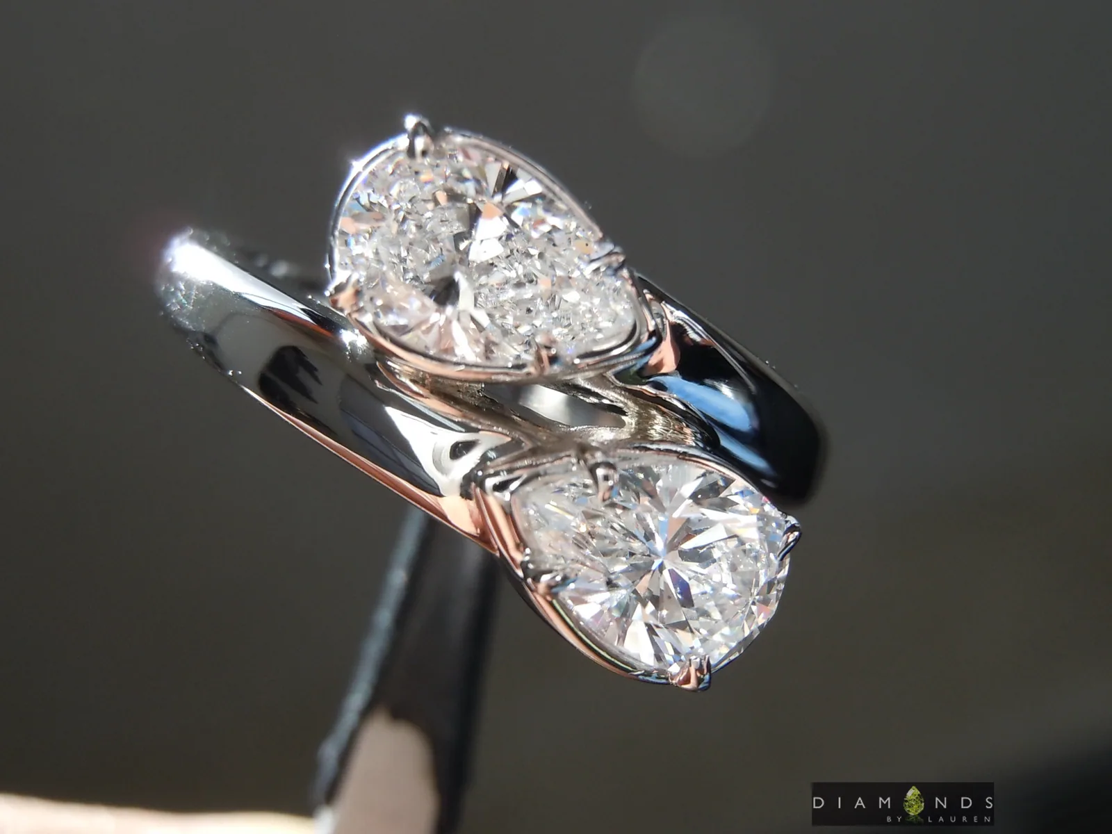 1.21ctw F Pear Shape Diamond Ring R10207
