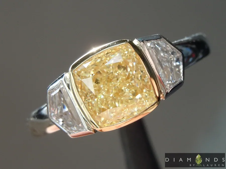 1.51ct W-X IF Cushion Cut Diamond Ring R10233