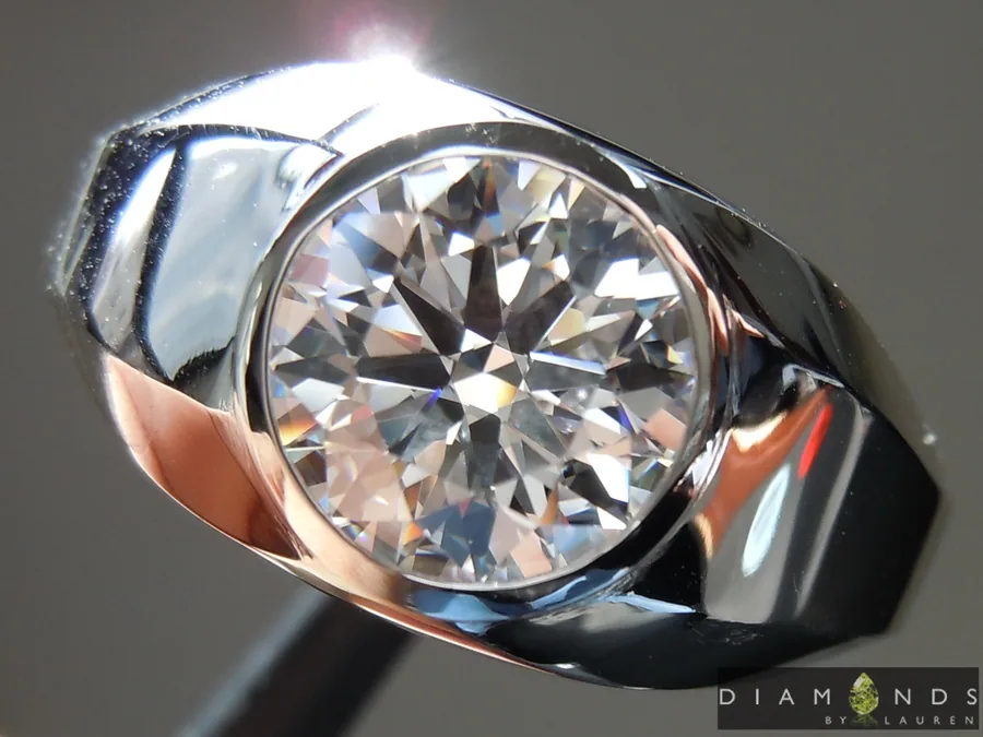 2.46ct E SI1 Round Brilliant Lab Grown Diamond Ring R10316