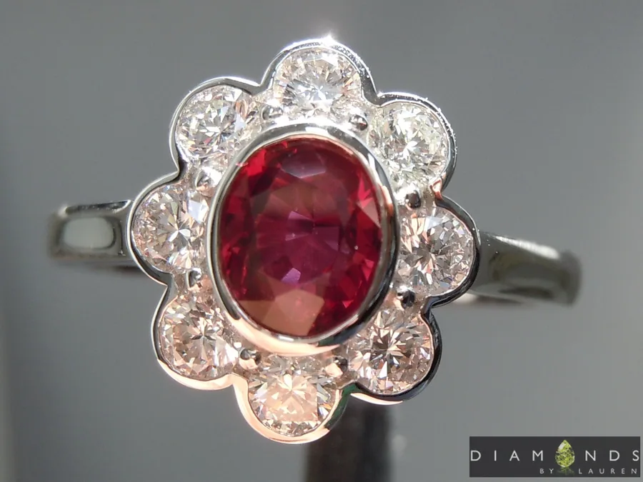 1.02ct Oval Shape Ruby Ring R10333