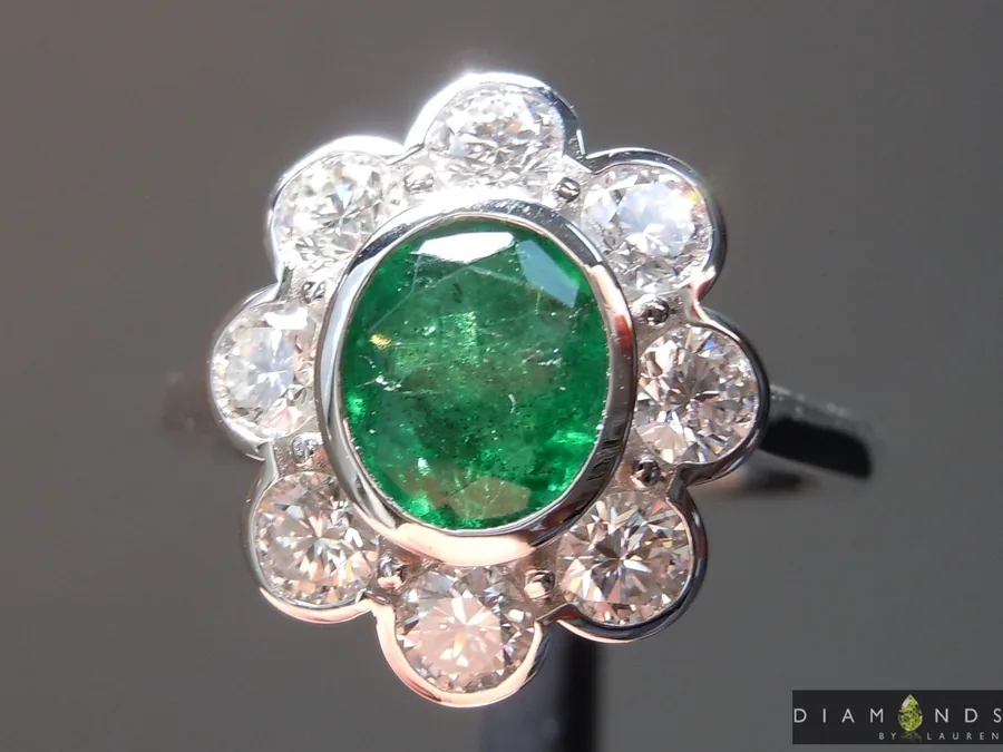 0.83ct Oval Shape Emerald Ring R10352