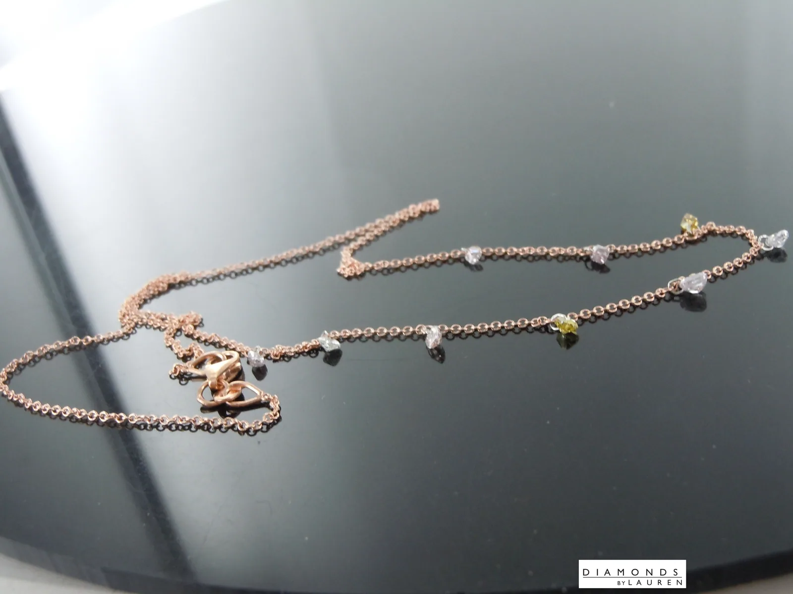 0.77ctw Fancy Color Diamond Necklace R10365