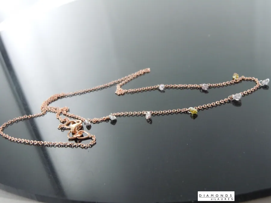 0.77ctw Fancy Color Diamond Necklace R10365