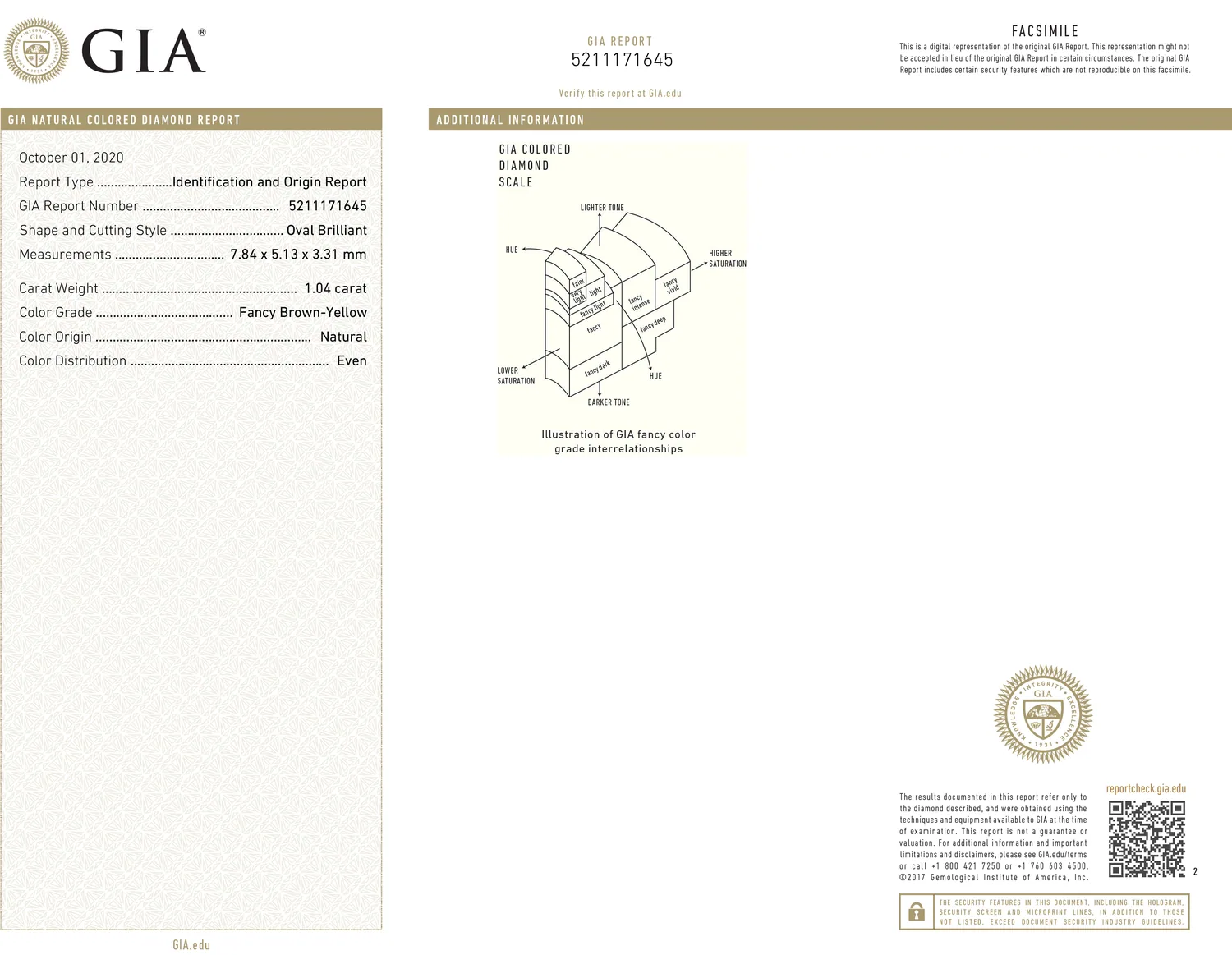 GIA grading report for item R10470