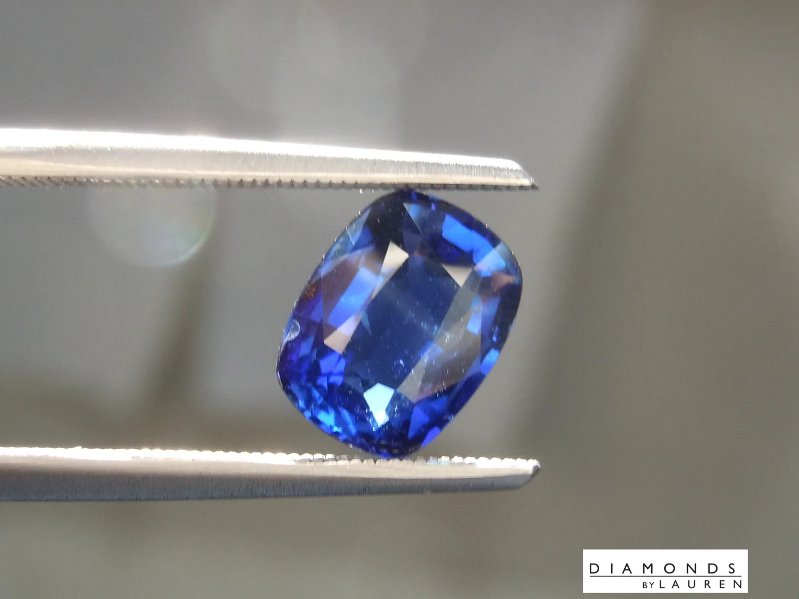 2.10ct Blue Cushion Cut Sapphire R10498