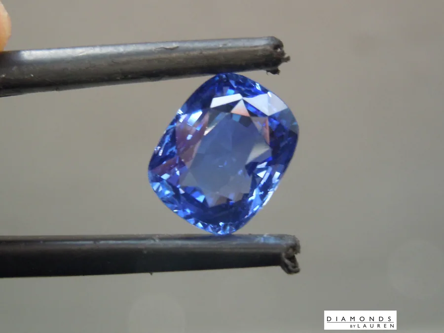 4.18ct Blue Cushion Cut Sapphire R10539