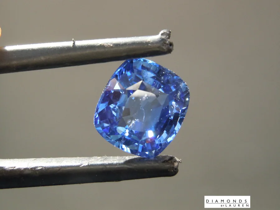 3.34ct Blue Cushion Cut Sapphire R10541