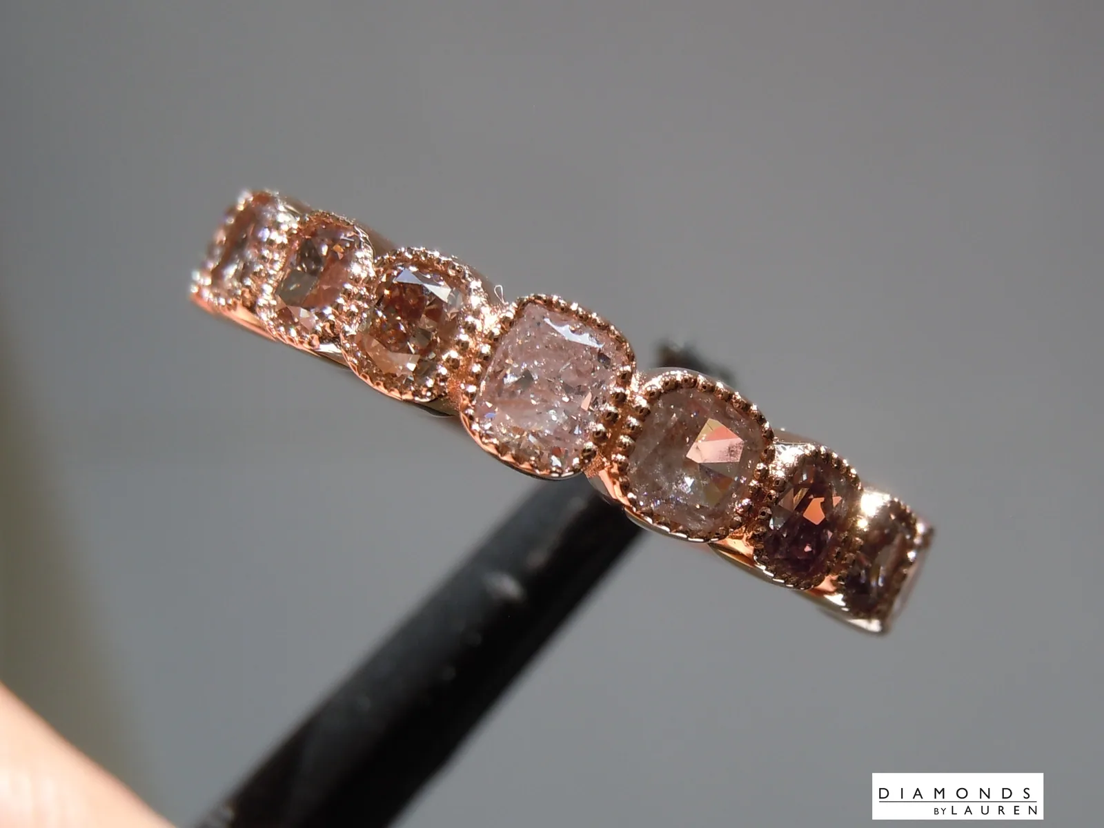 1.19ctw Pinkish Cushion Cut Diamond Ring R10608
