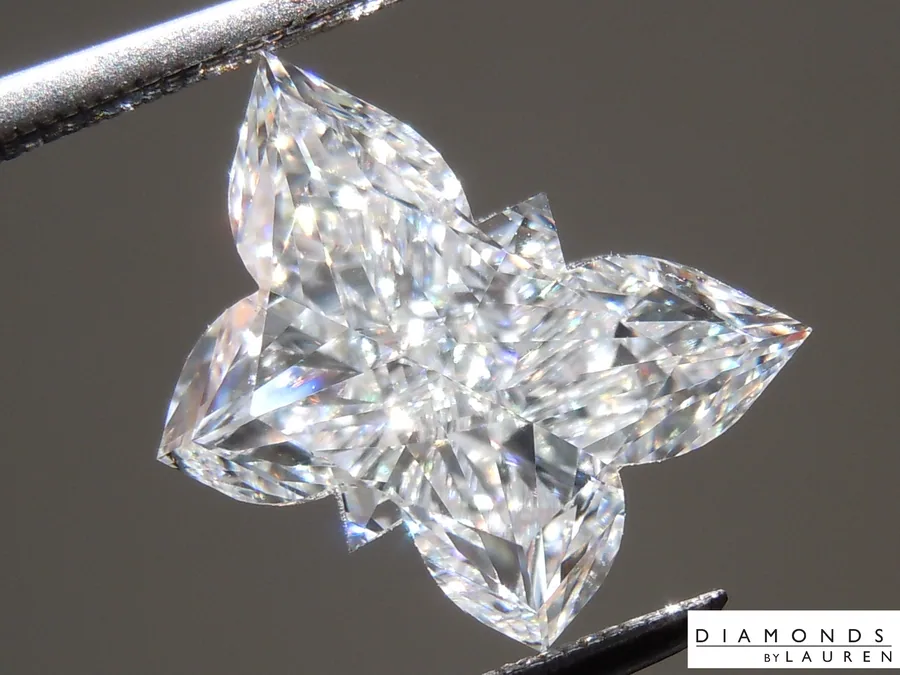 4.02ct F VVS2 Butterfly Shape Lab Grown Diamond R10631