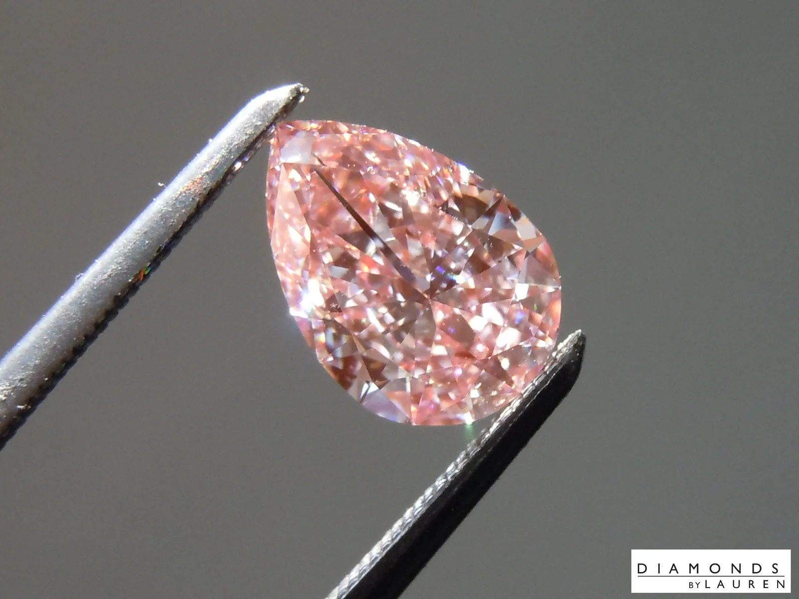 1.09ct Pink VVS2 Pear Shape Lab Grown Diamond R10663