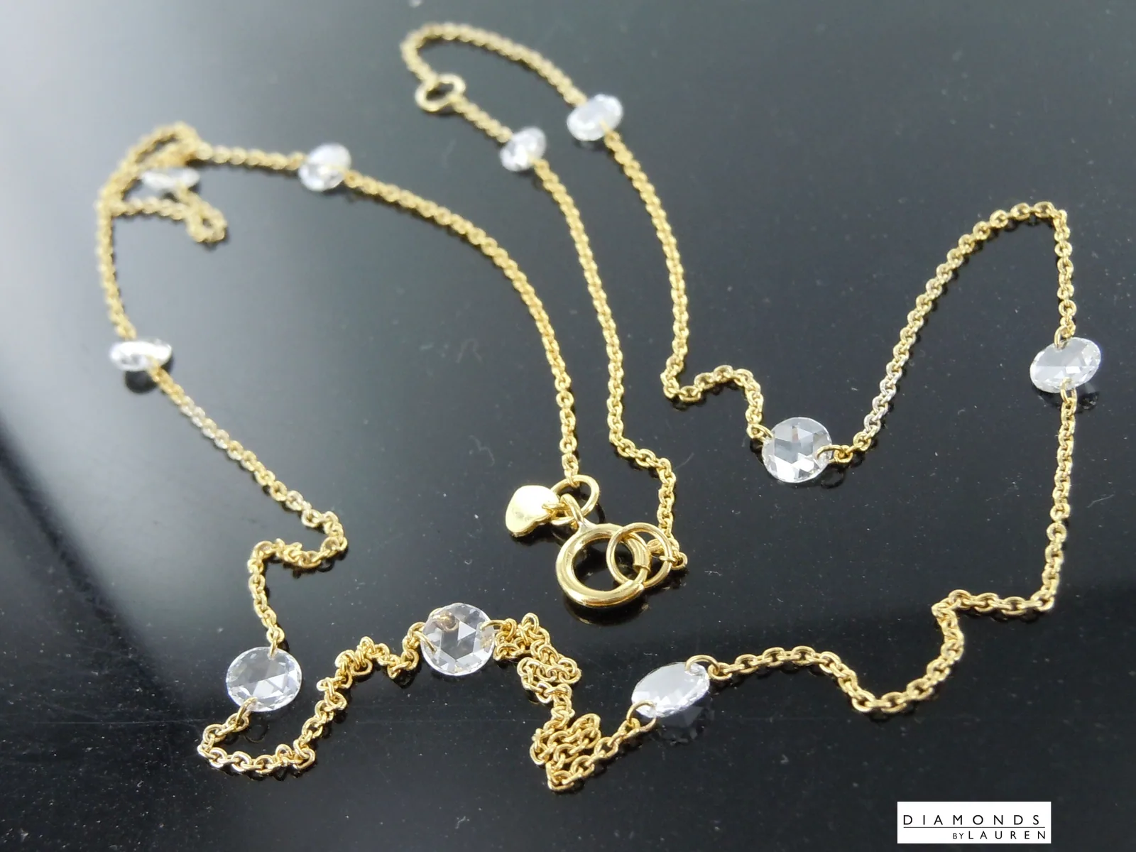 1.07ctw Rose Cut Diamond Necklace R10677