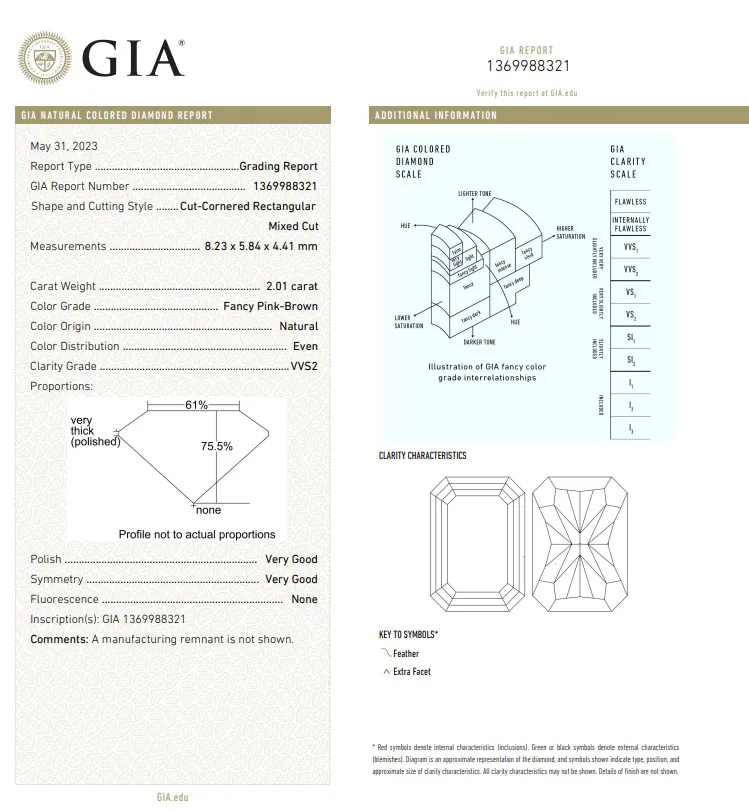 GIA grading report for item R10691