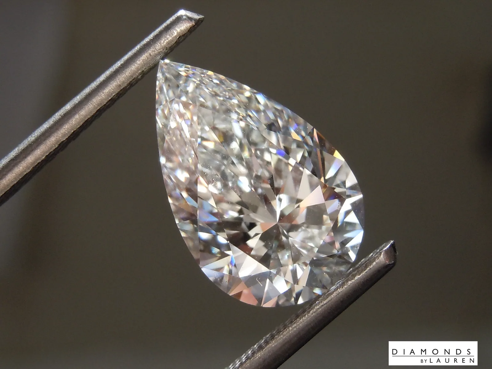3.85ct GIA D VS1 Pear Shape Lab Grown Diamond R10740