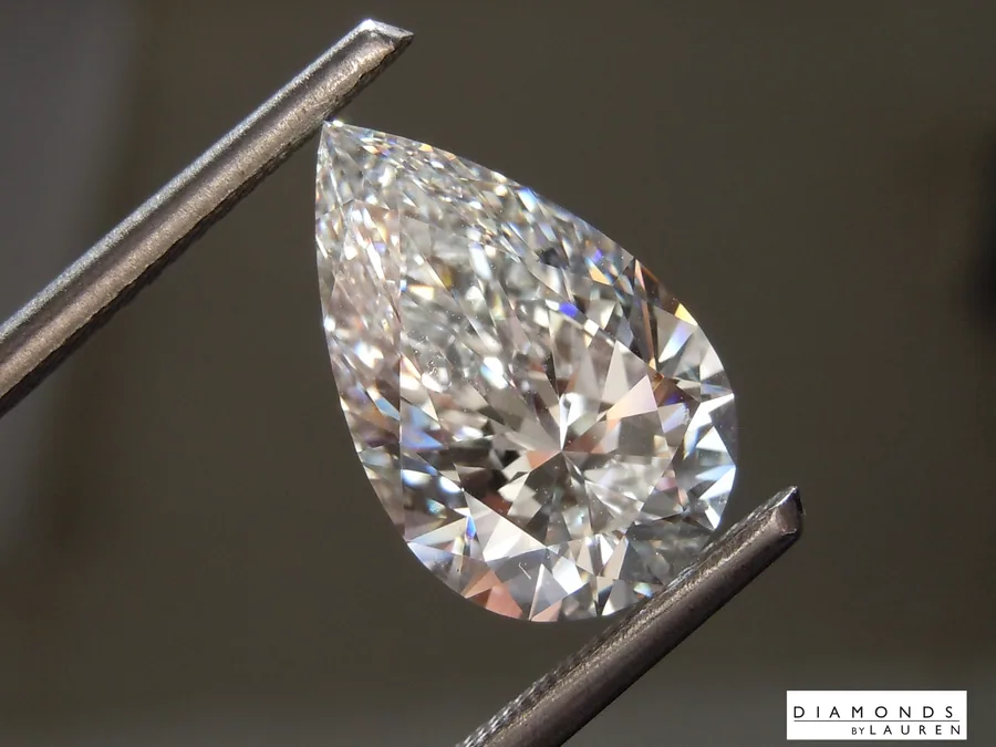 3.85ct GIA D VS1 Pear Shape Lab Grown Diamond R10740