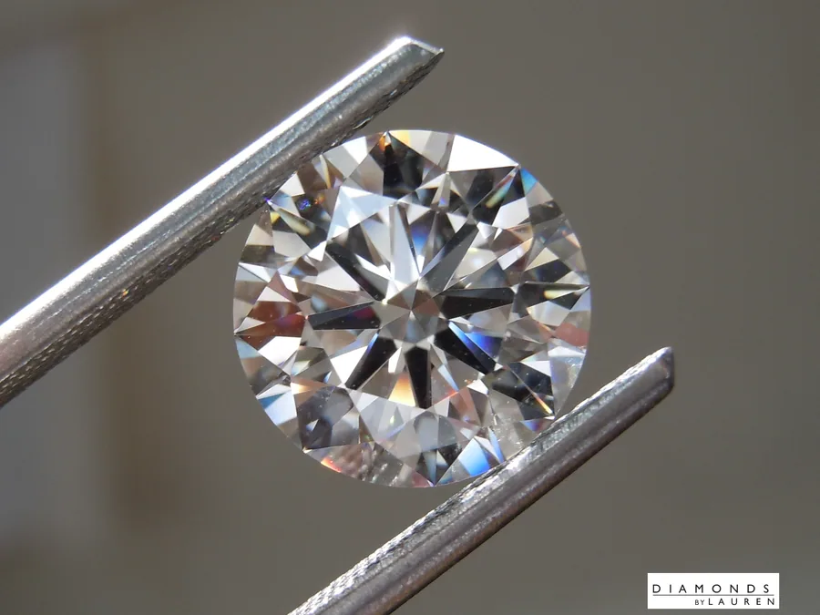 3.51ct F VS2 GCAL 8x Round Lab Grown Diamond Ring R10750
