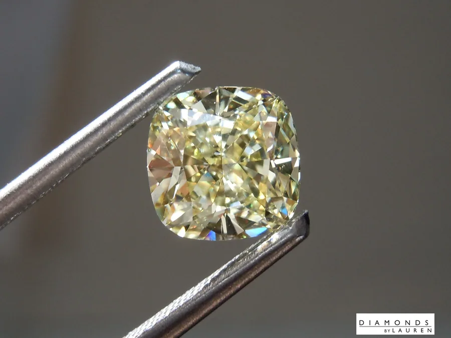 2.06ct Yellow SI1 Cushion Cut Lab Grown Diamond R10752