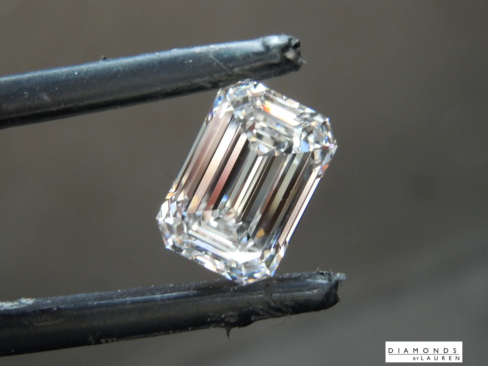 2.14ct D VS1 Emerald Cut Lab Grown Diamond Ring R10819