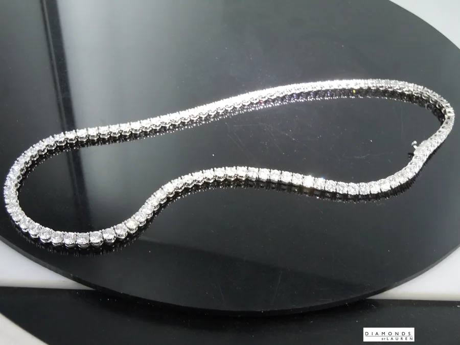 20.83ctw E VS Round Brilliant Lab Grown Diamond Necklace R10823