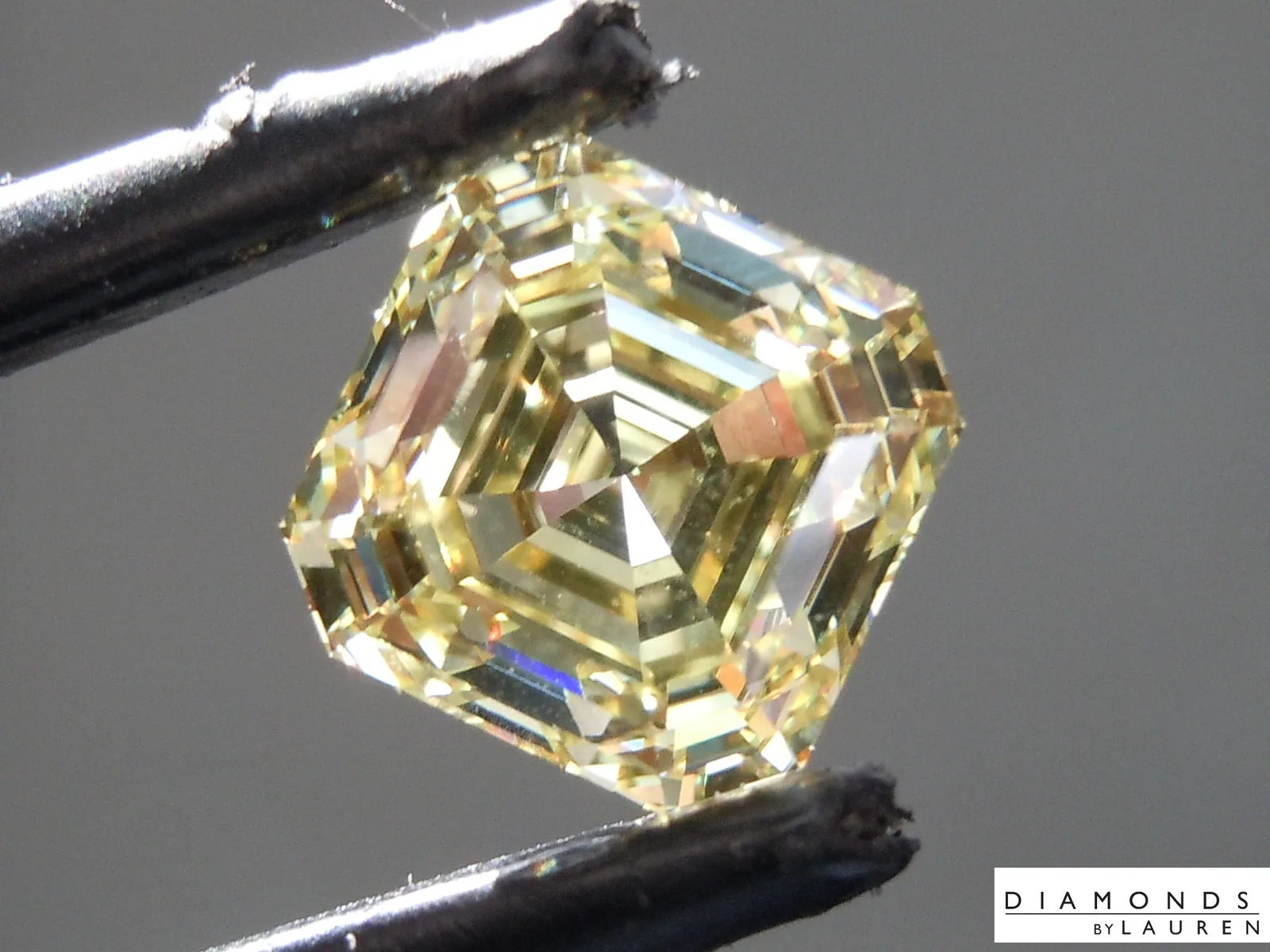 3.08ct Yellow VS1 Asscher Cut Lab Grown Diamond R10827