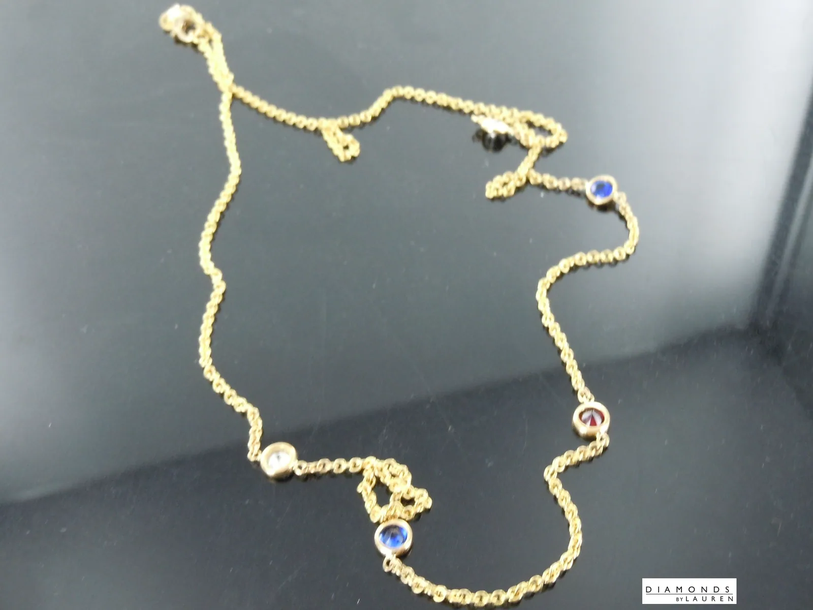 1.07ctw Gemstone and Lab Grown Diamond Necklace R10832