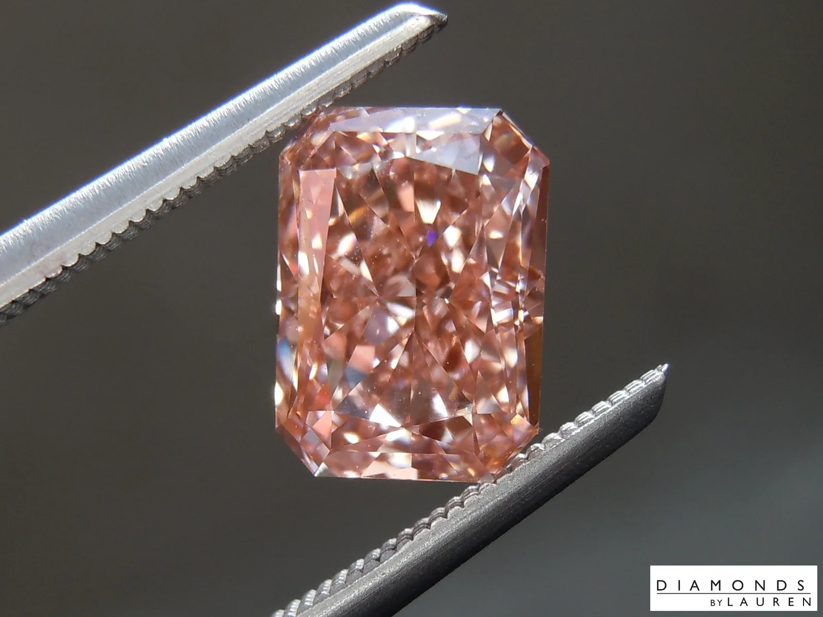 1.56ct Pink VVS2 Radiant Cut Lab Grown Diamond Ring R10848