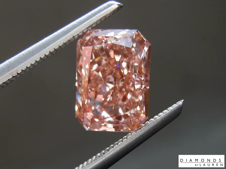 1.56ct Pink VVS2 Radiant Cut Lab Grown Diamond Ring R10848