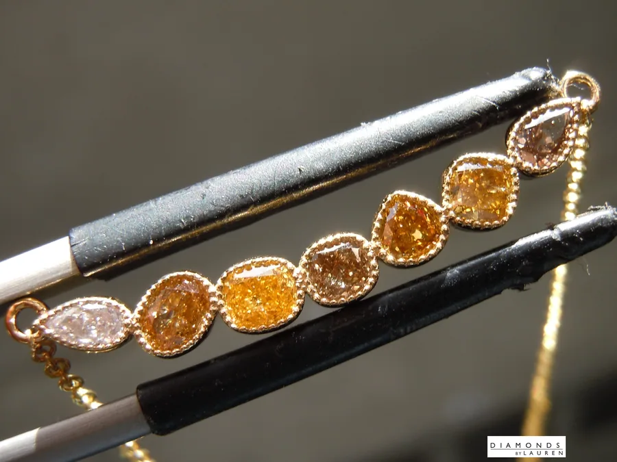 0.84ctw Natural Fancy Diamond Necklace R10861