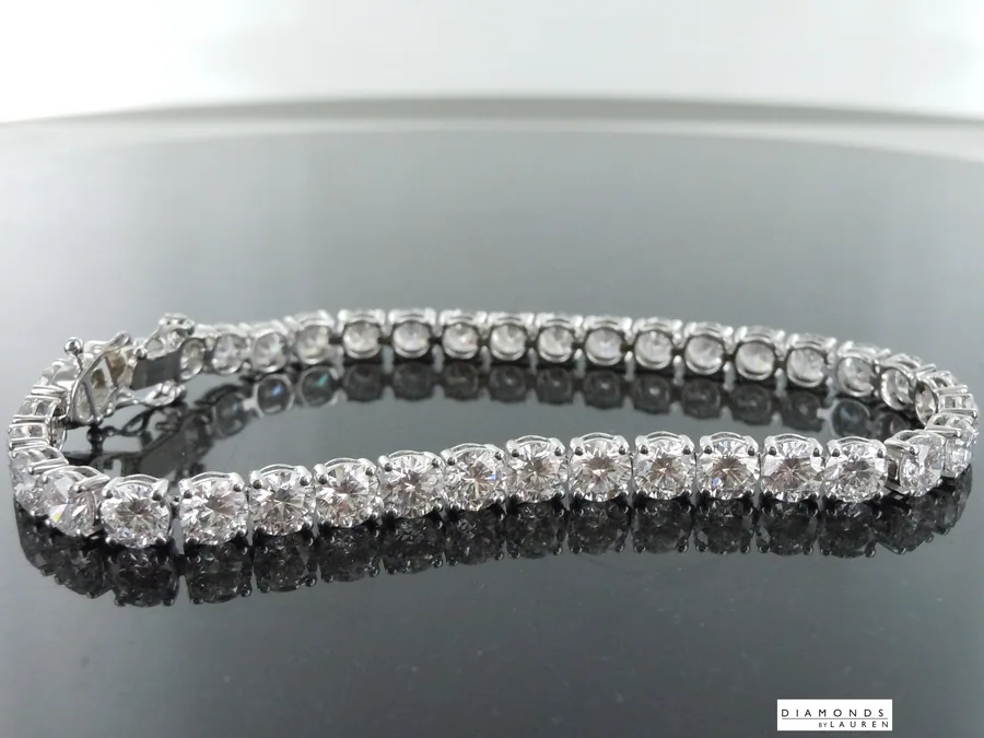 15.06ct D-E VS Round Brilliant Lab Grown Diamond Bracelet R10921