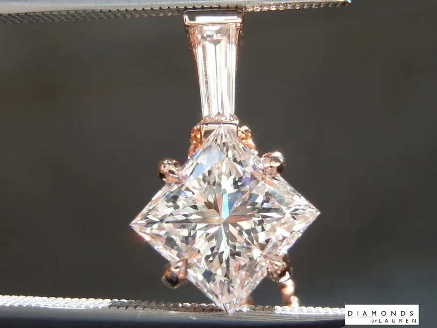 1.49ct G I1 Princess Cut Diamond Pendant R10927