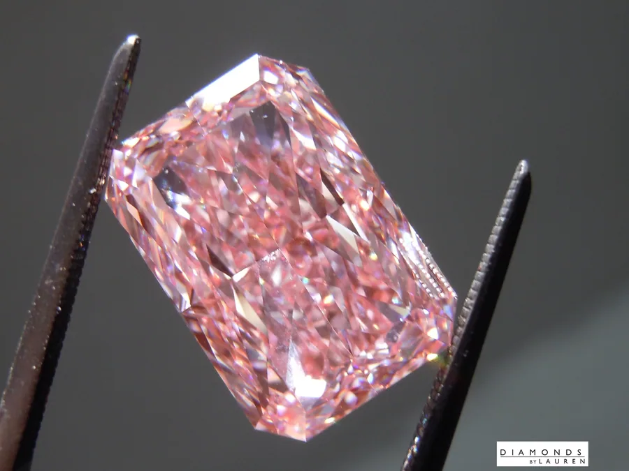 8.77ct Pink VS1 Radiant Cut Lab Grown Diamond R10938