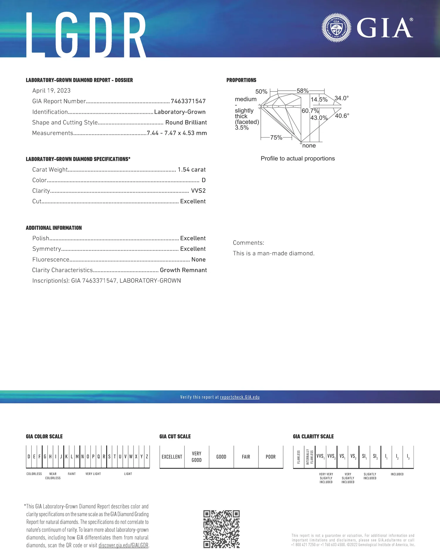 GIA grading report for item R10969