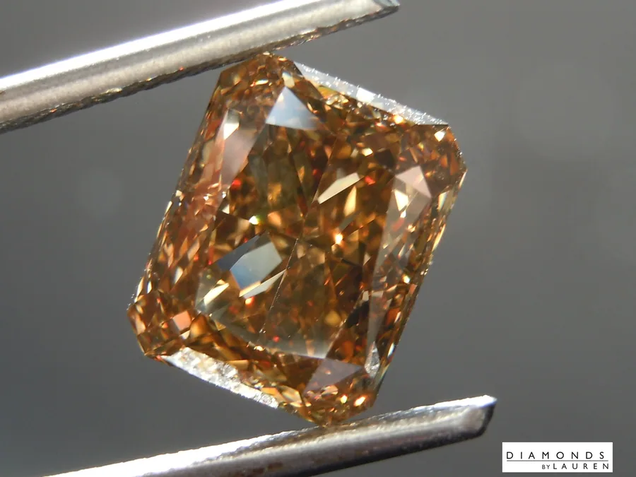 5.62ct Brown VS2 Radiant Cut Diamond R11041