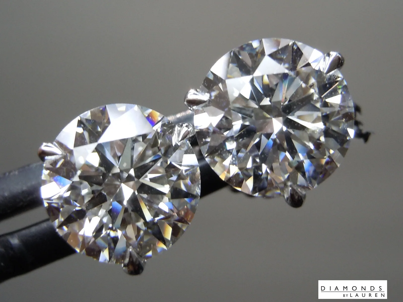 5.09ctw E VVS2 Round Brilliant Lab Grown Diamond Earrings R11062