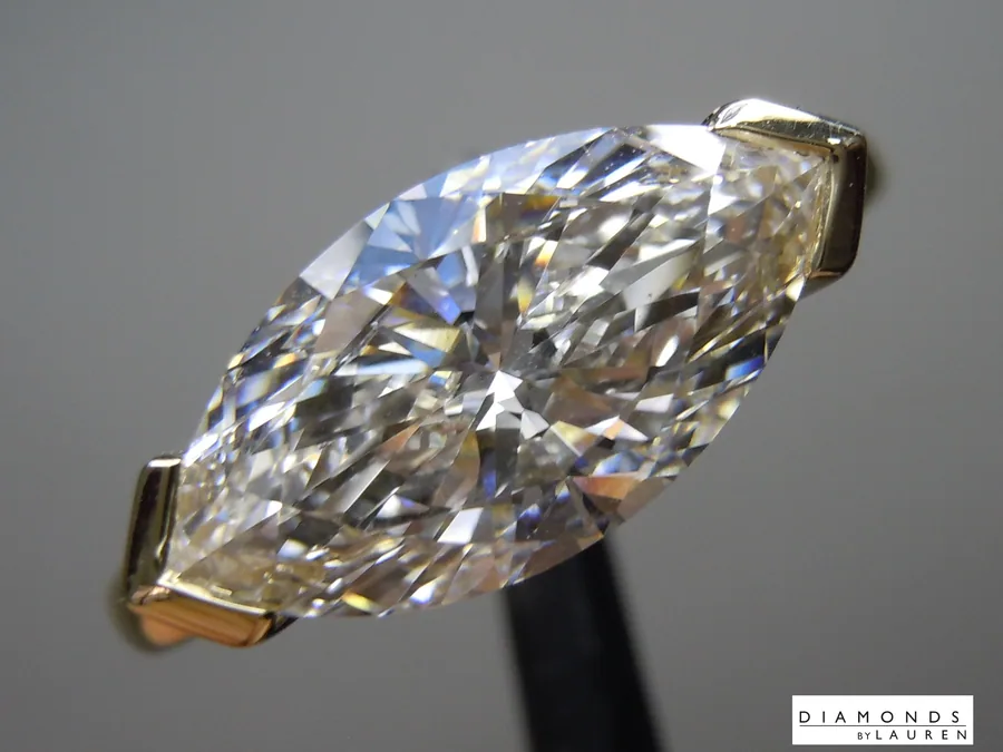 3.09ct E VVS2 Marquise Lab Grown Diamond Ring R11064