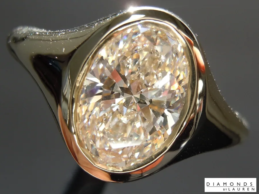 2.00ct E VS1 Oval Shape Lab Grown Diamond Ring R11068