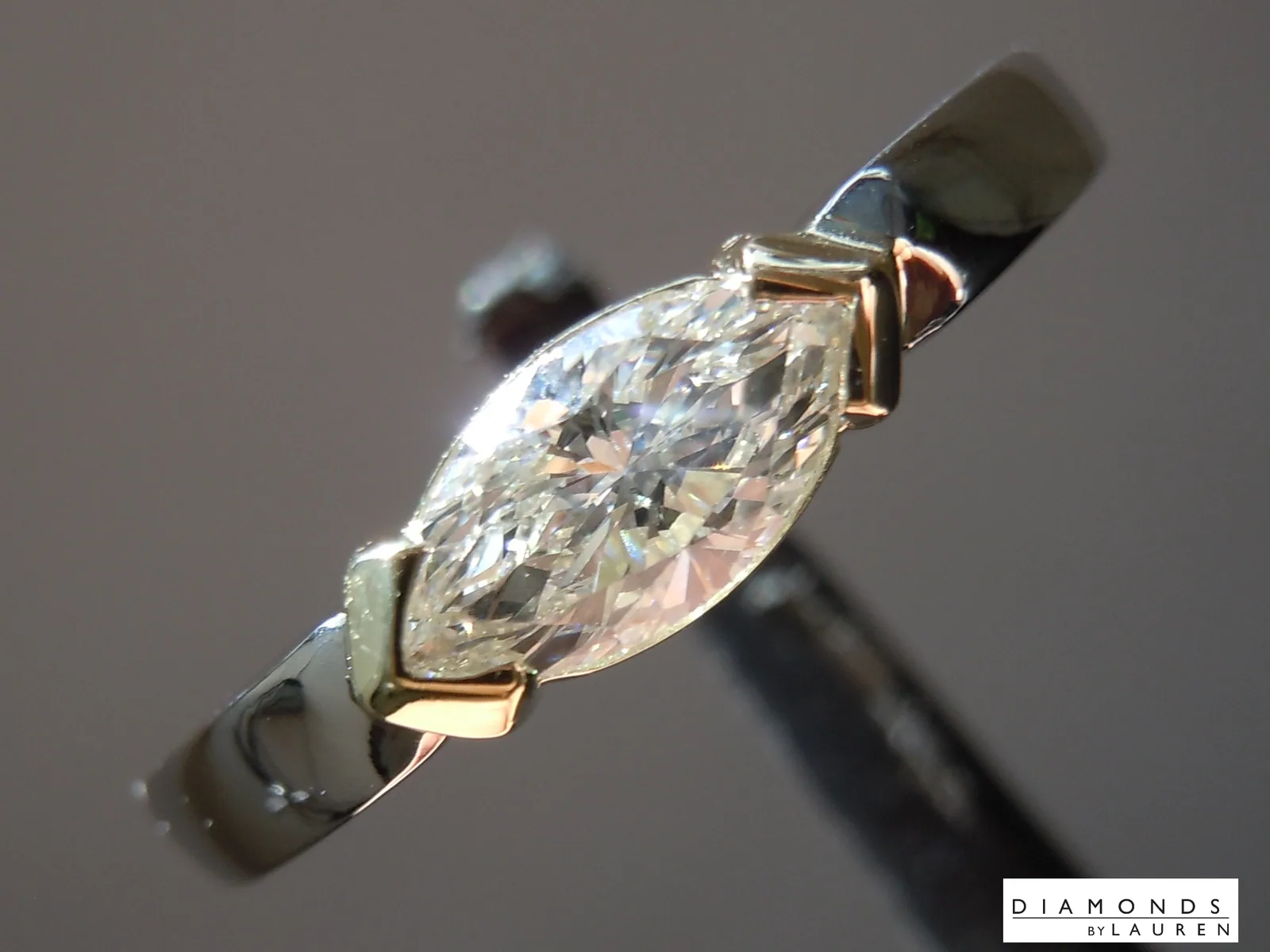 0.53ct E VVS2 Marquise Lab Grown Diamond Ring R11102