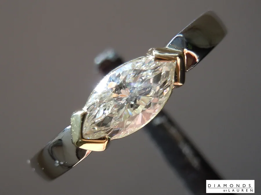 0.53ct E VVS2 Marquise Lab Grown Diamond Ring R11102