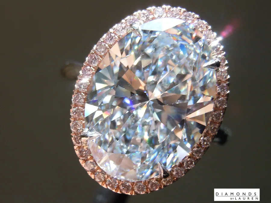6.06ct G (Blue) VVS2 Oval Shape Lab Grown Diamond Ring R11134