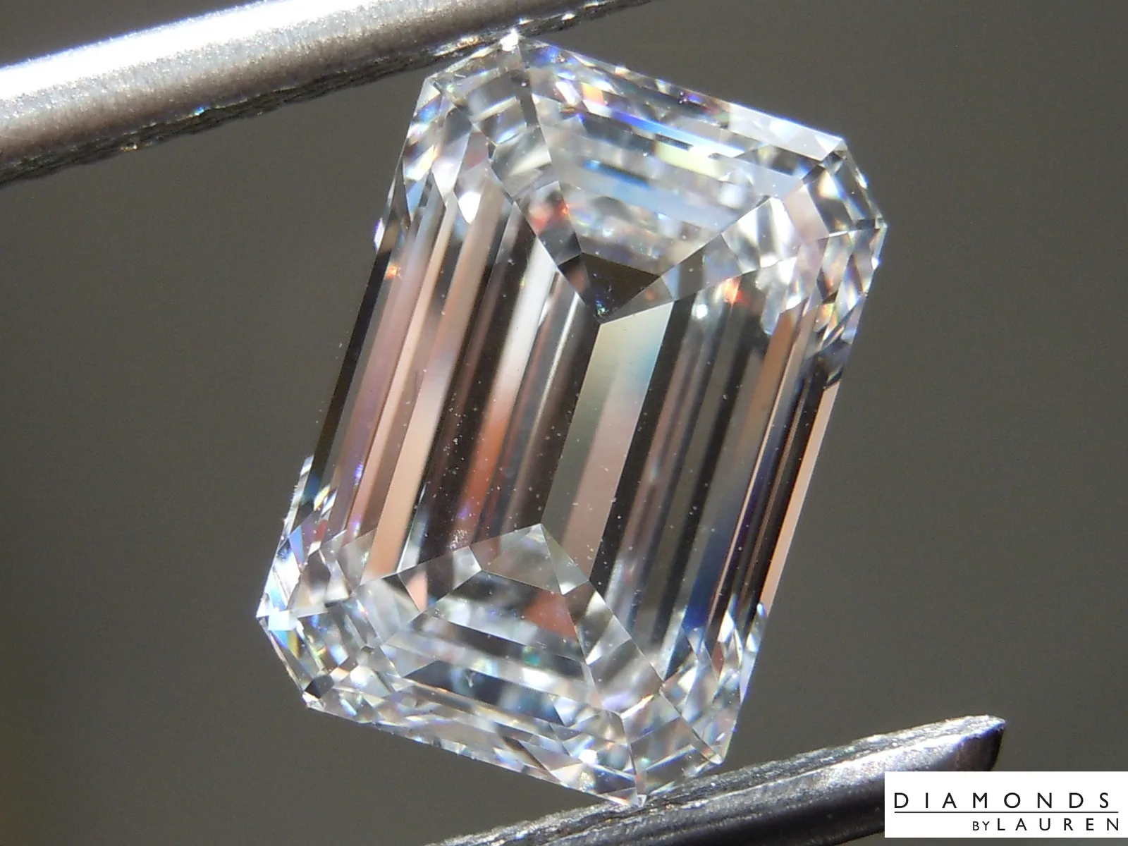 3.07ct D Internally Flawless Emerald Cut Lab Grown Diamond R11154