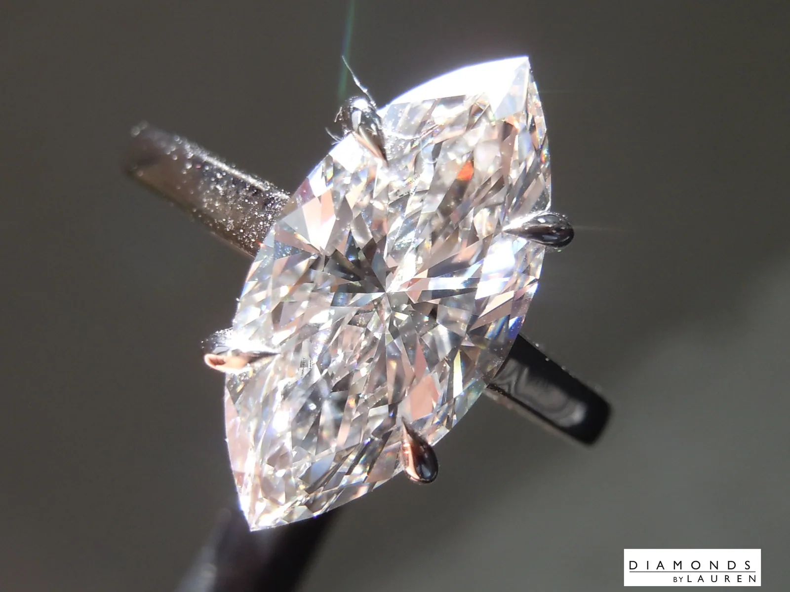 3.05ct E VS1 Marquise Lab Grown Diamond Ring R11166