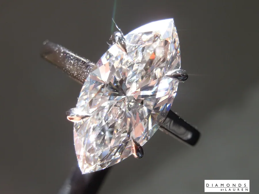 3.05ct E VS1 Marquise Lab Grown Diamond Ring R11166