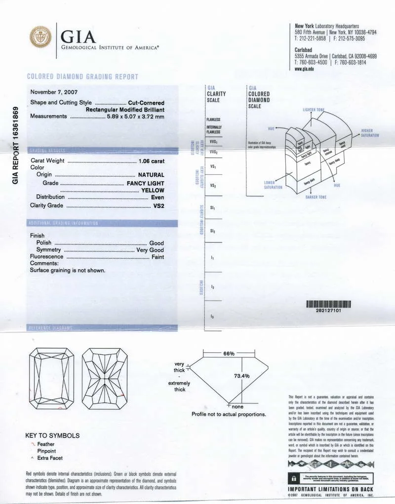 GIA grading report for item R3365